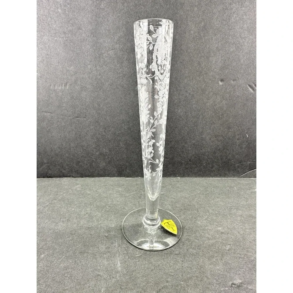 Vintage 1940s Tiffin Glass June Night Etched Crystal 8.5